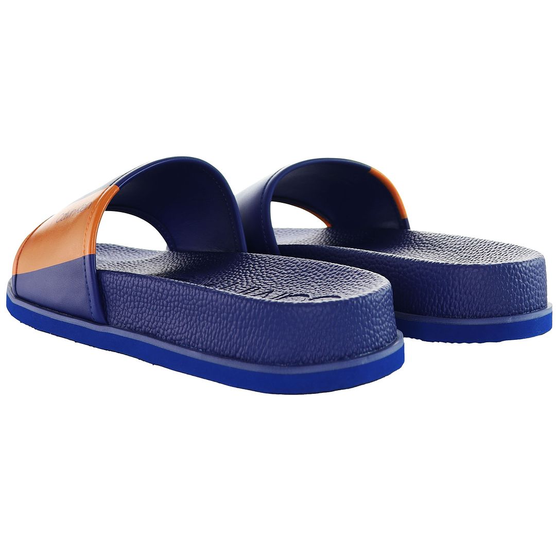 Calvin Klein Mackee Mens Blue Sliders