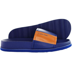 Calvin Klein Mackee Mens Blue Sliders