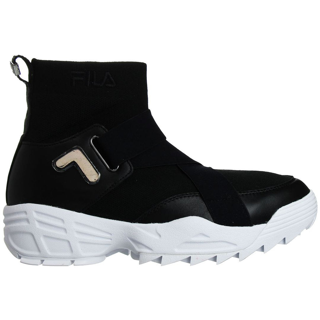 Fila Hi Top Sock Womens Black Shoes