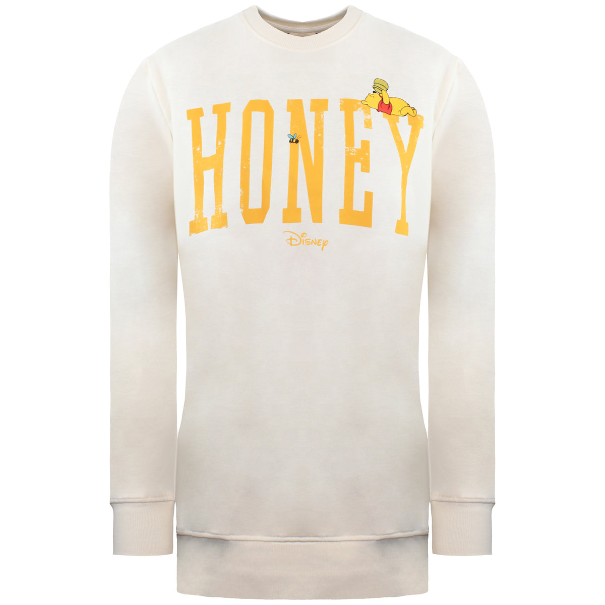 Disney Winnie The Pooh Honey Womens Beige Sweater