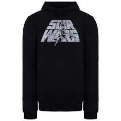 Star Wars Retro Logo Mens Black Hoodie