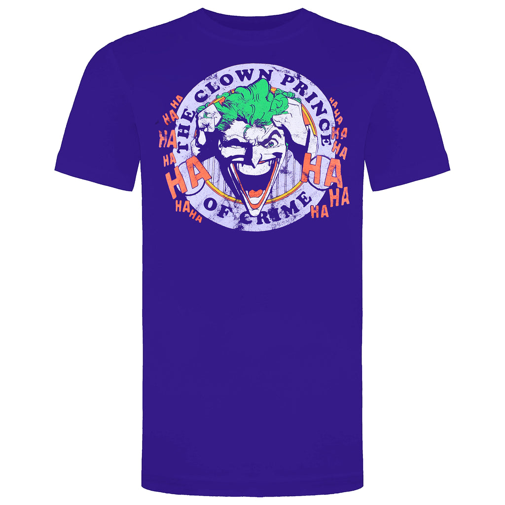 DC Comics The Joker Smile Emblem Mens Purple T-Shirt