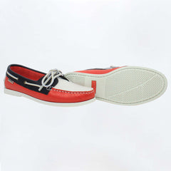 Musto Harbour Mens White/Red Boat Shoes NO BOX