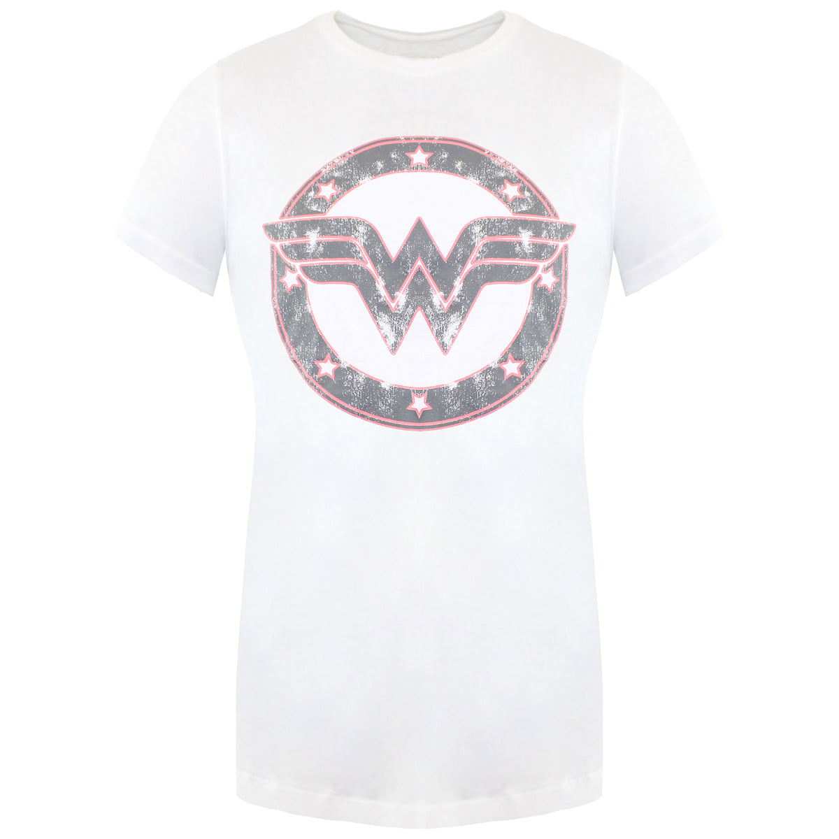 DC Comics Wonder Woman Emblem Womens White T-Shirt