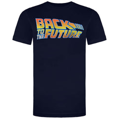 Back To The Future Logo Mens Navy T-Shirt