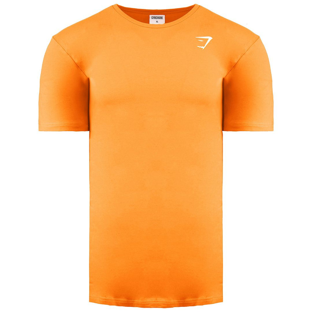 Gymshark Short Sleeve Crew Neck Logo Mens Orange T-Shirt