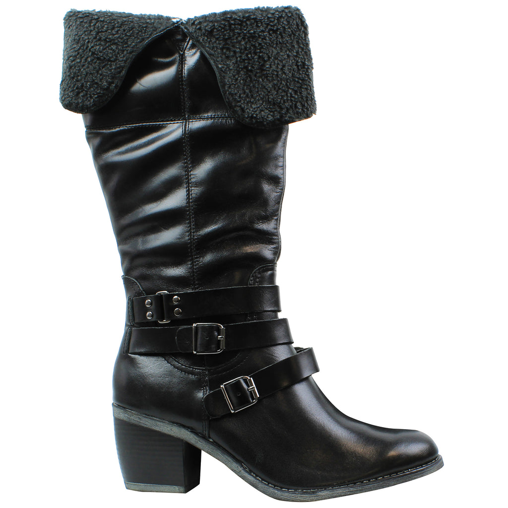 Hush Puppies Rustique 14inch Womens Black Boots