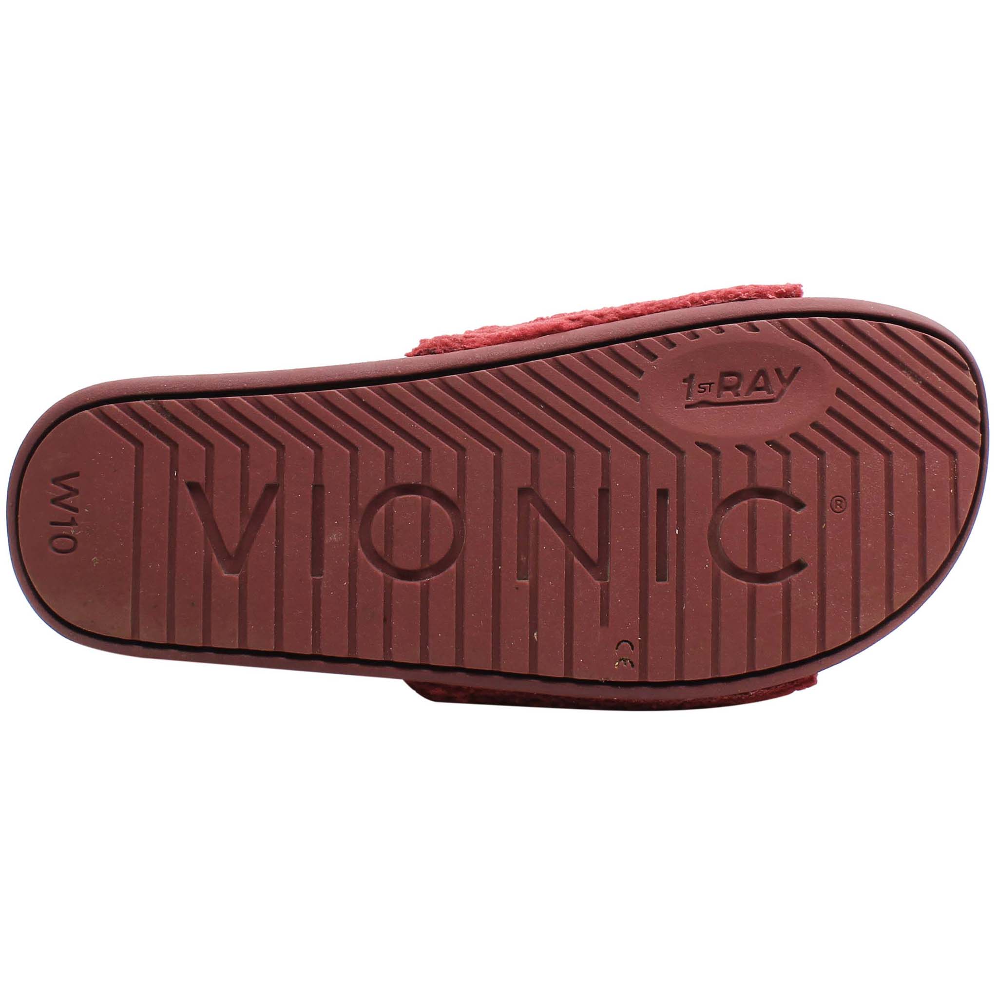 Vionic Keira Shearling Womens Red Sliders