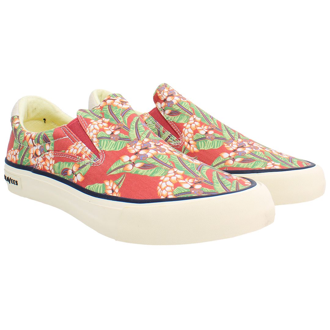 Seavees Hawthorne Beachcomber Mens Red Plimsolls