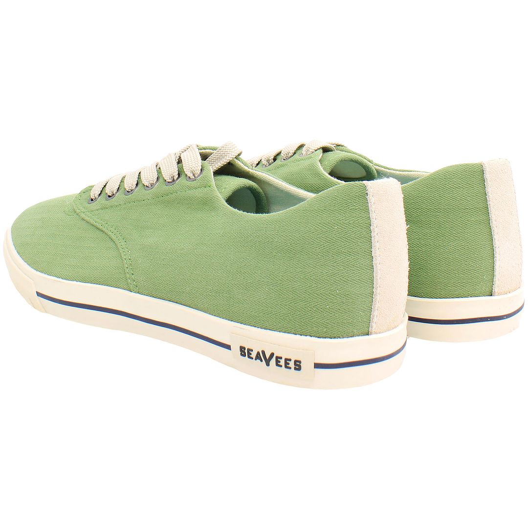 Seavees Hermosa Surfwash Mens Green Plimsolls