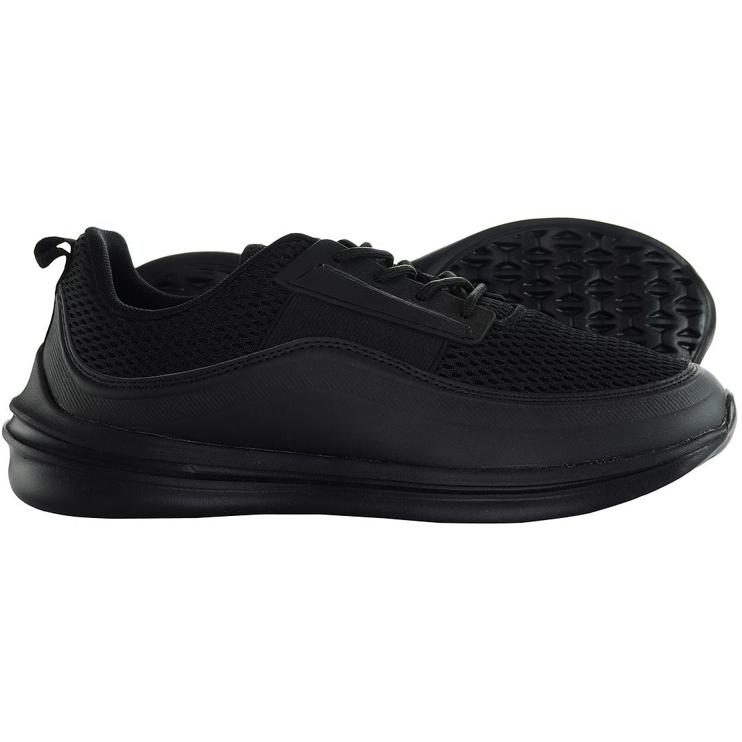 Henleys Silva Mens Black Running Shoes