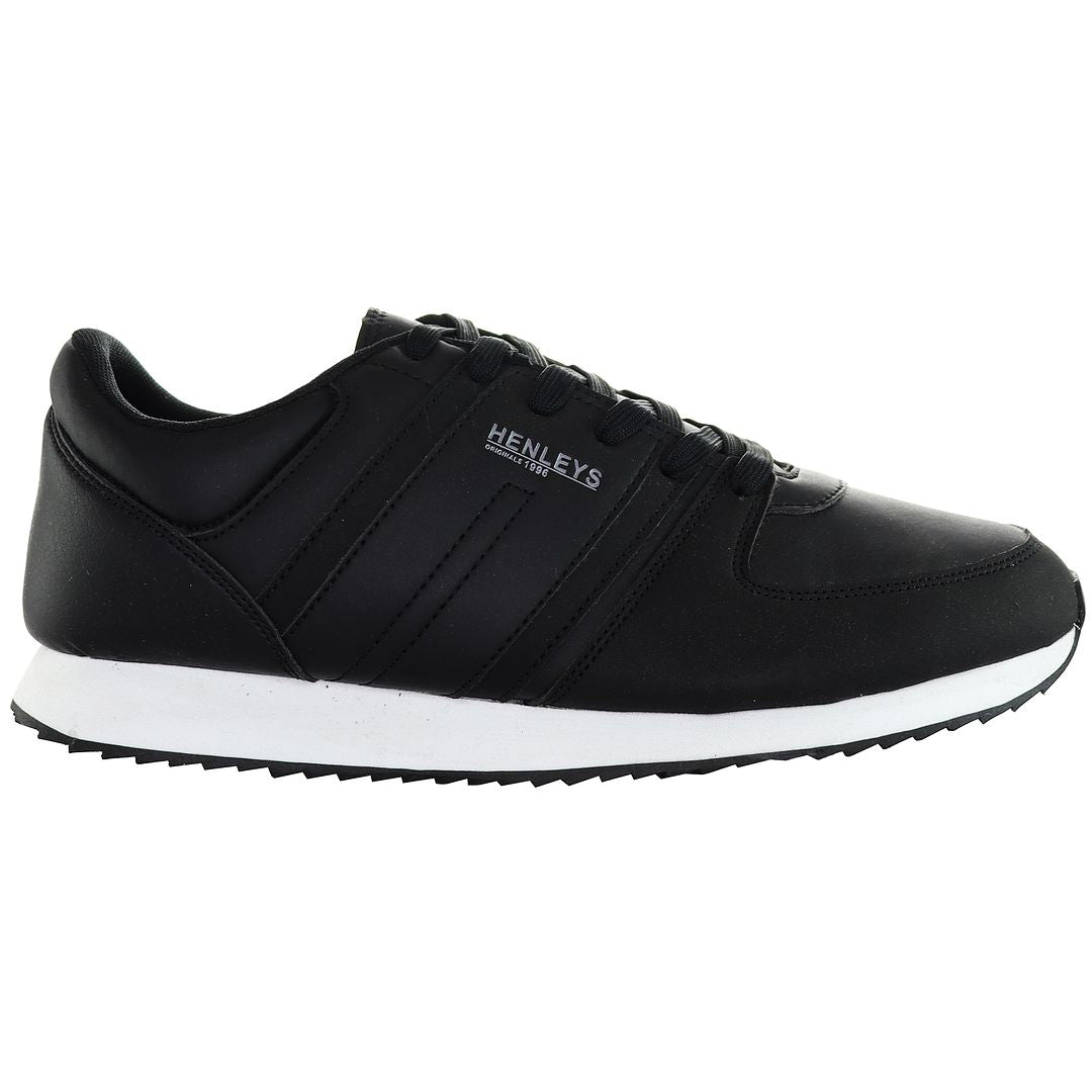 Henleys Renner Mens Black Running Shoes