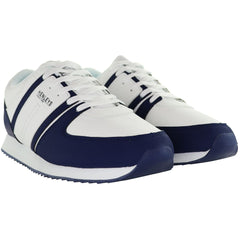 Henleys Renner White/Blue Mens Running Shoes