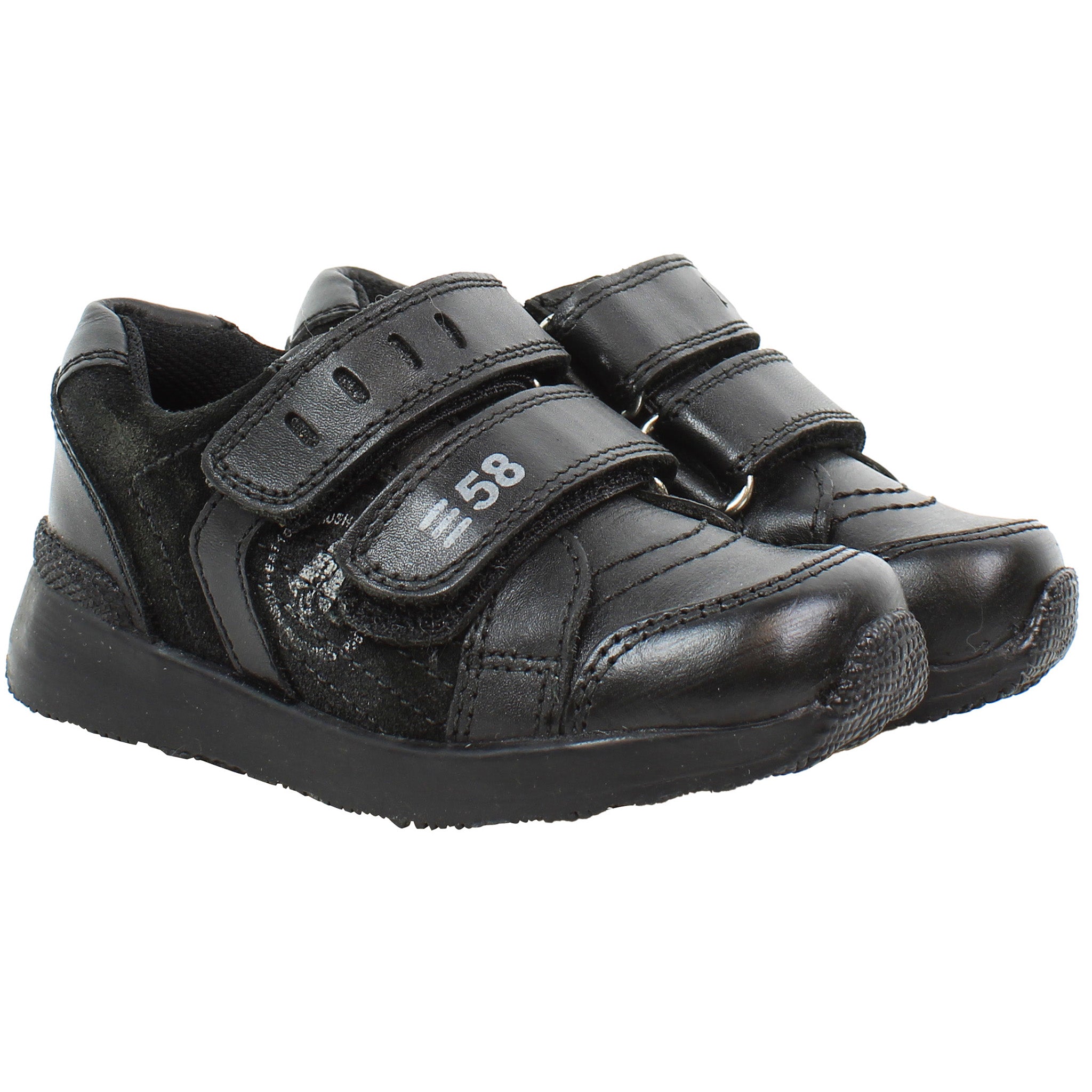 Hush Puppies Diego Kids Black Trainers