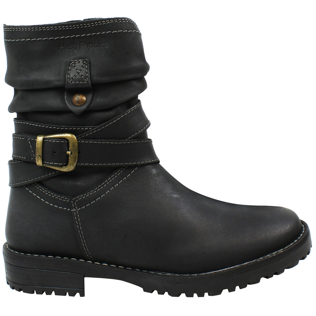 Hush Puppies Lucielle Kids Black Boots