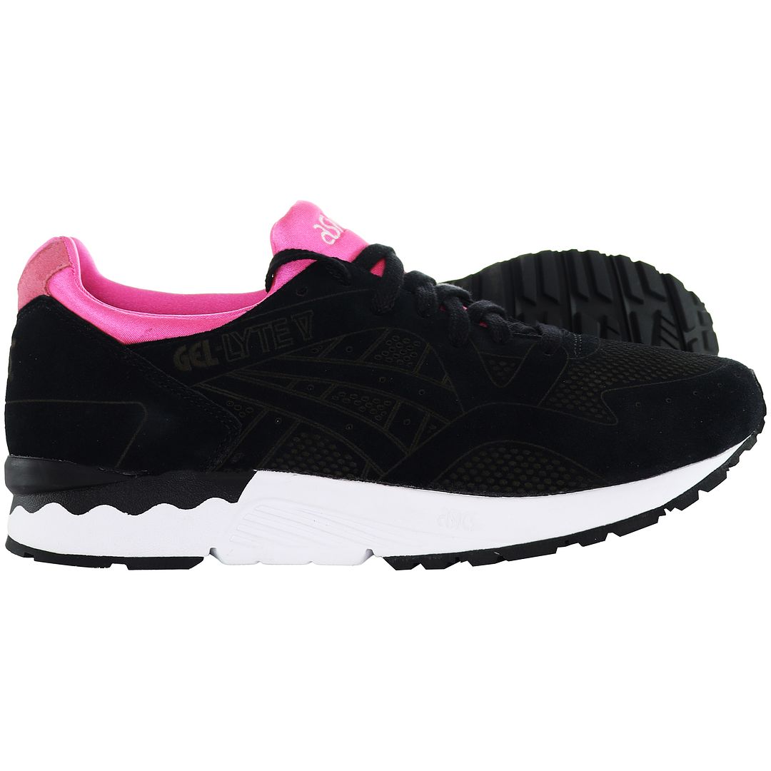 Asics Gel-Lyte V Mens Black/Pink Trainers