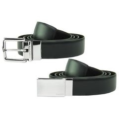 Hackett London Leather Mens Black Belt Set