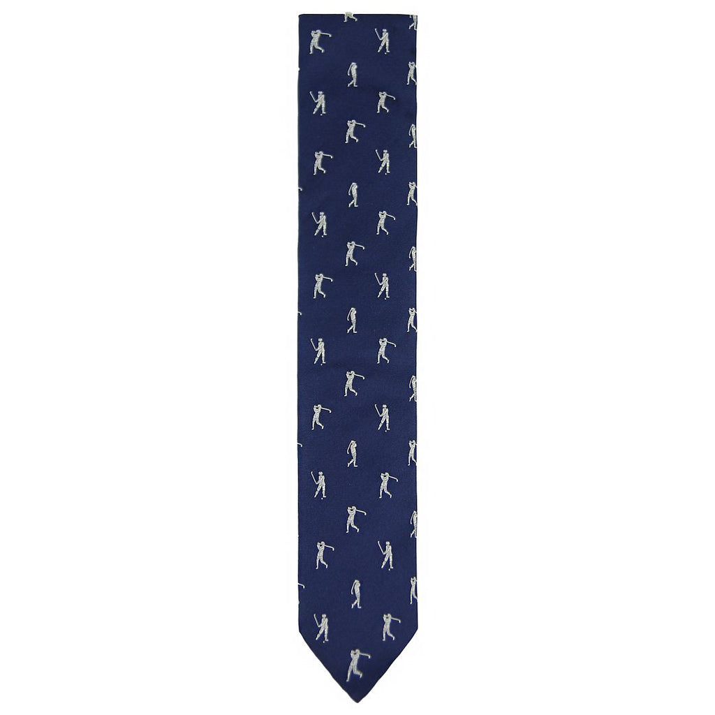 Hackett London Silk Printed Golf Mens Navy Ties