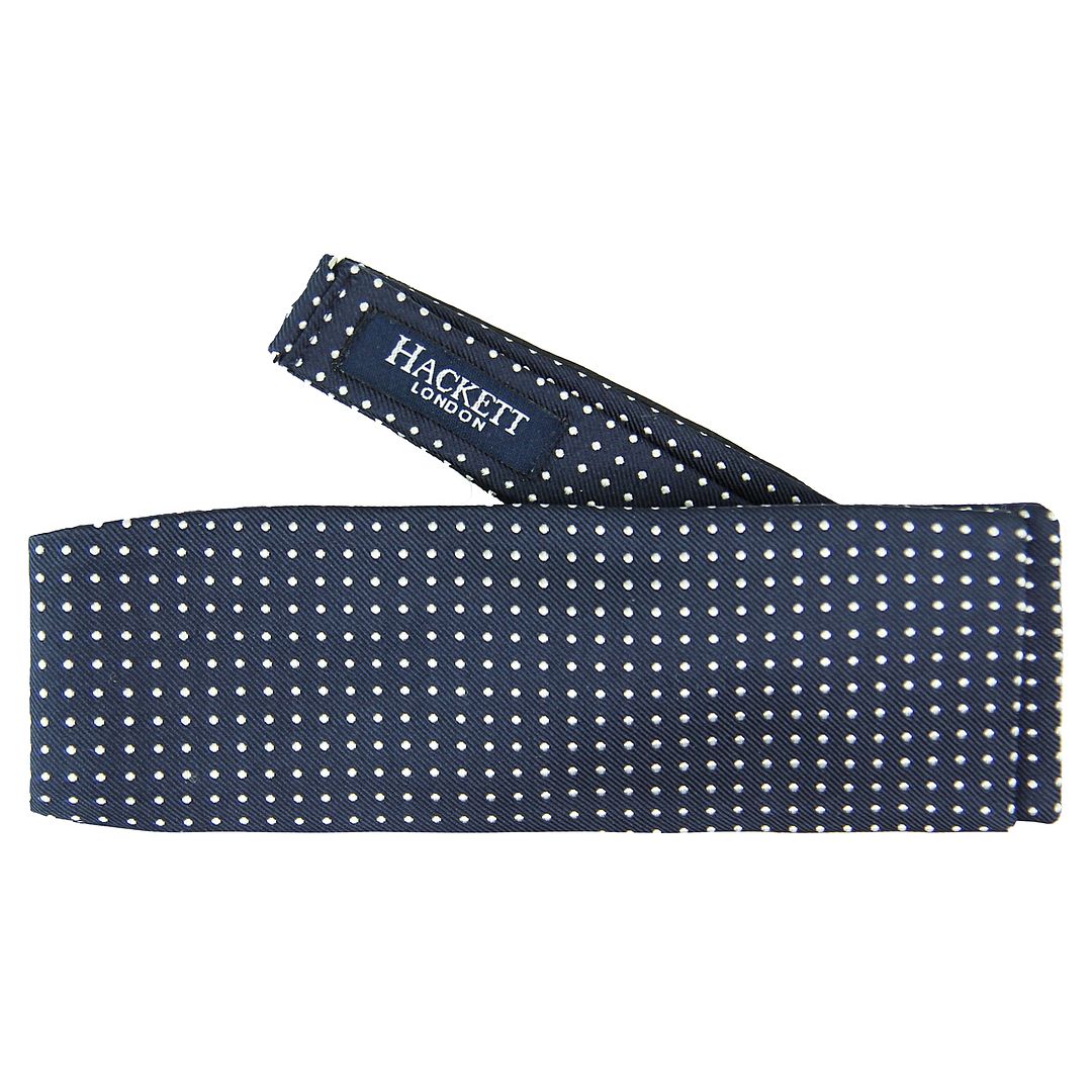 Hackett London Printed Silk Mens Navy Bow Ties