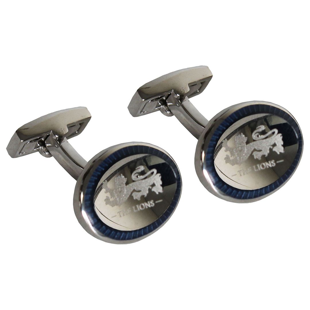 Hackett London Lions Mens Silver/Navy Cufflinks