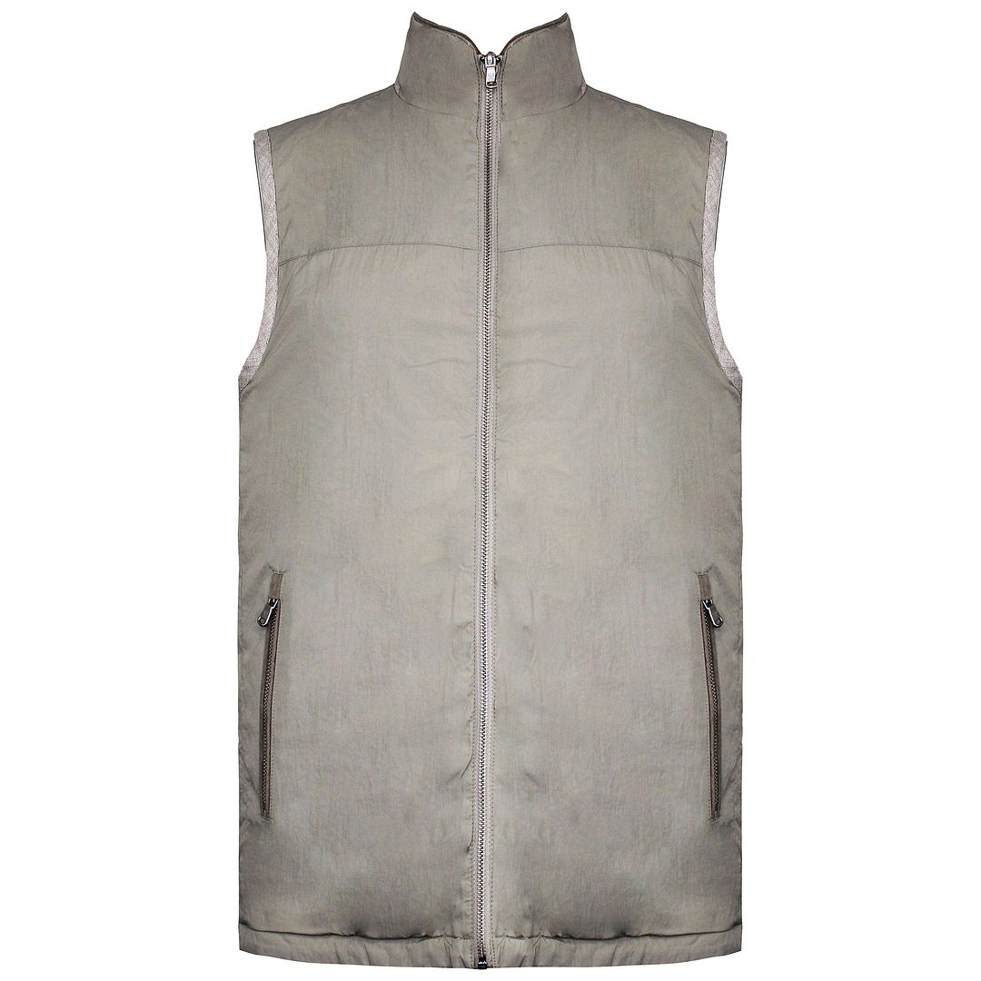 Hackett London Reversible Mens Beige Linen Gilet