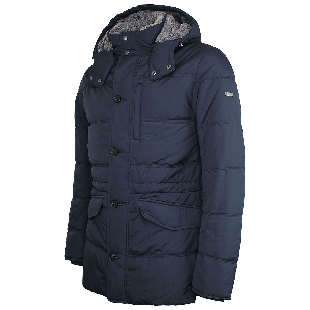 Hackett London Anorak Fleece Mens Navy Jacket