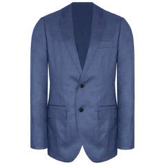 Hackett London Plain Wool Twill Mens Blue Suit