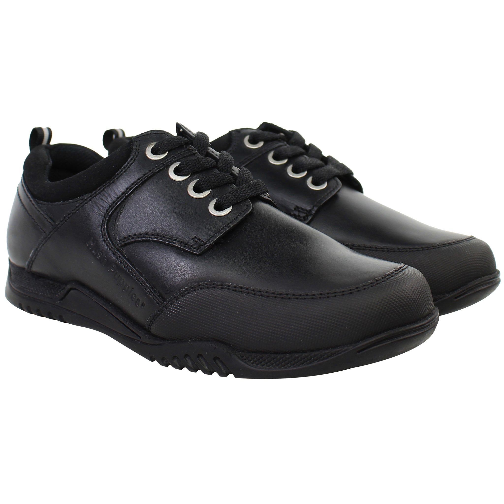 Hush Puppies Dexter Kids Black Shoes