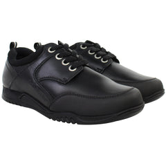Hush Puppies Dexter Kids Black Shoes