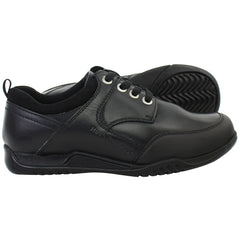 Hush Puppies Dexter Kids Black Shoes