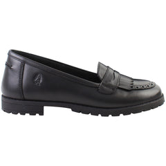 Hush Puppies Emer Kids Black Shoes (Wide)