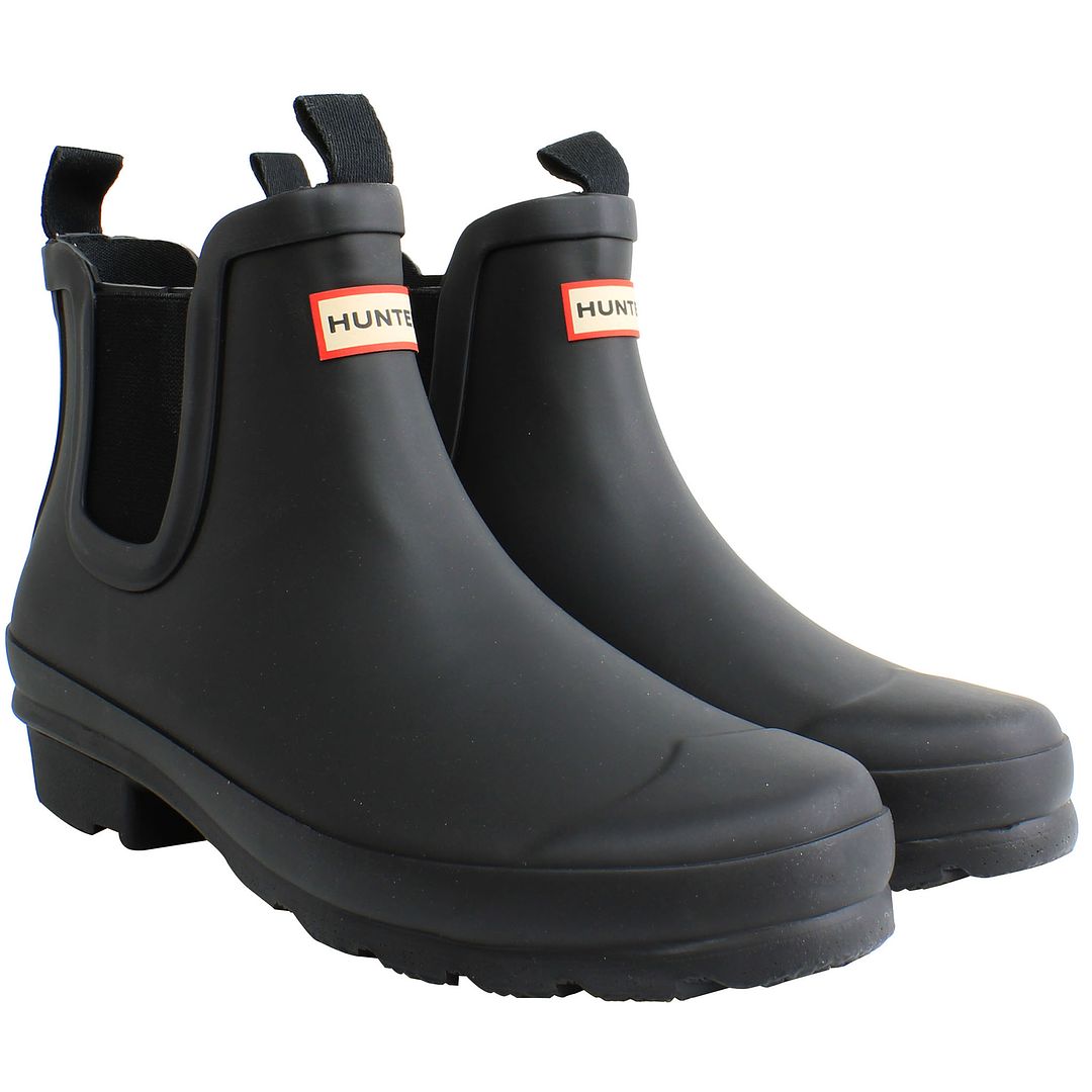 Hunter Chelsea Big Kids Black Wellington Boots