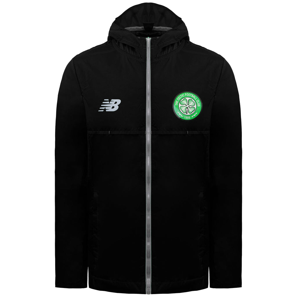 New Balance Celtic FC Kids Black Rain Jacket