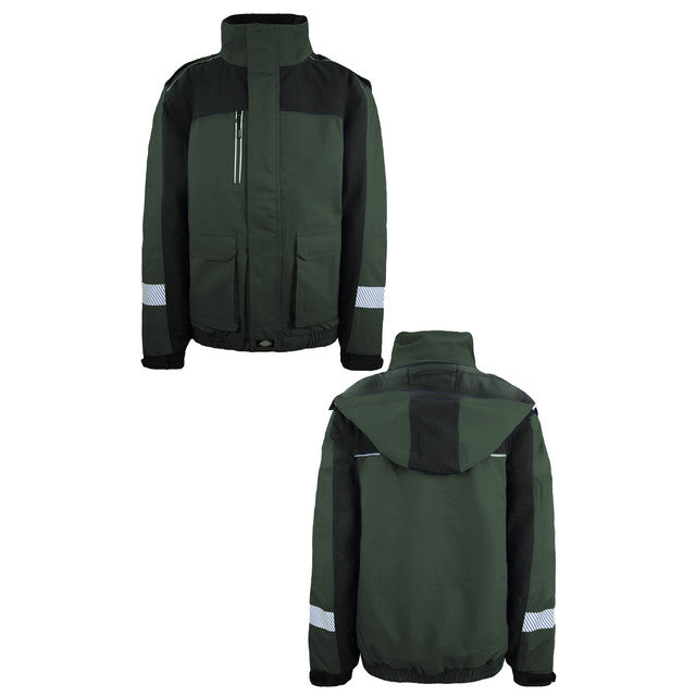 Dickies Winter Work Waterproof Mens Green/Black Coat