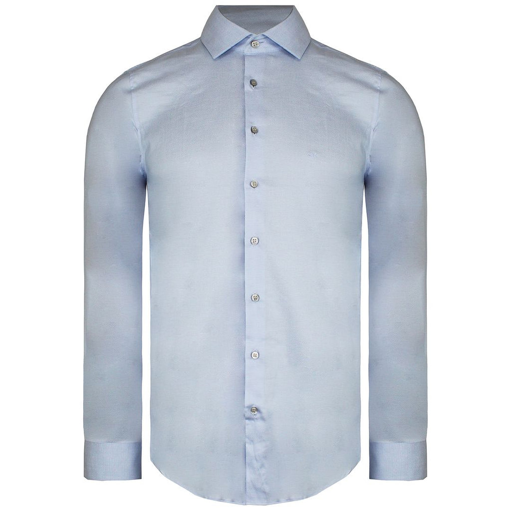 Calvin Klein Fitted Mens Light Blue Shirt