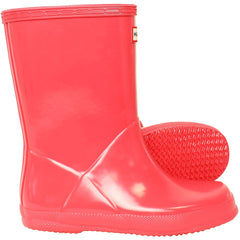 Hunter Gloss Kids Pink Wellington Boots