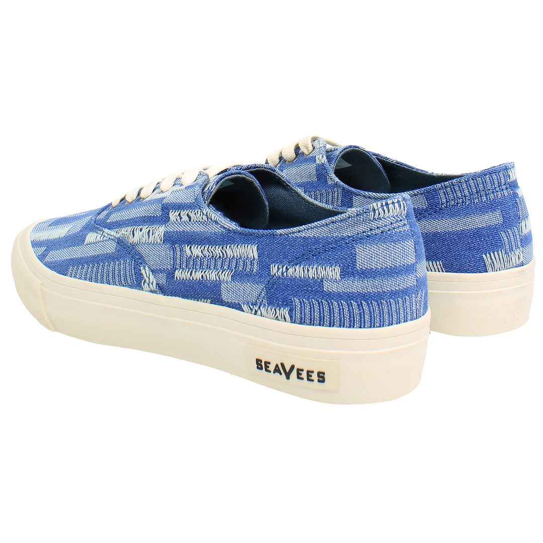 Seavees Legend Embroidery Womens Blue Shoes