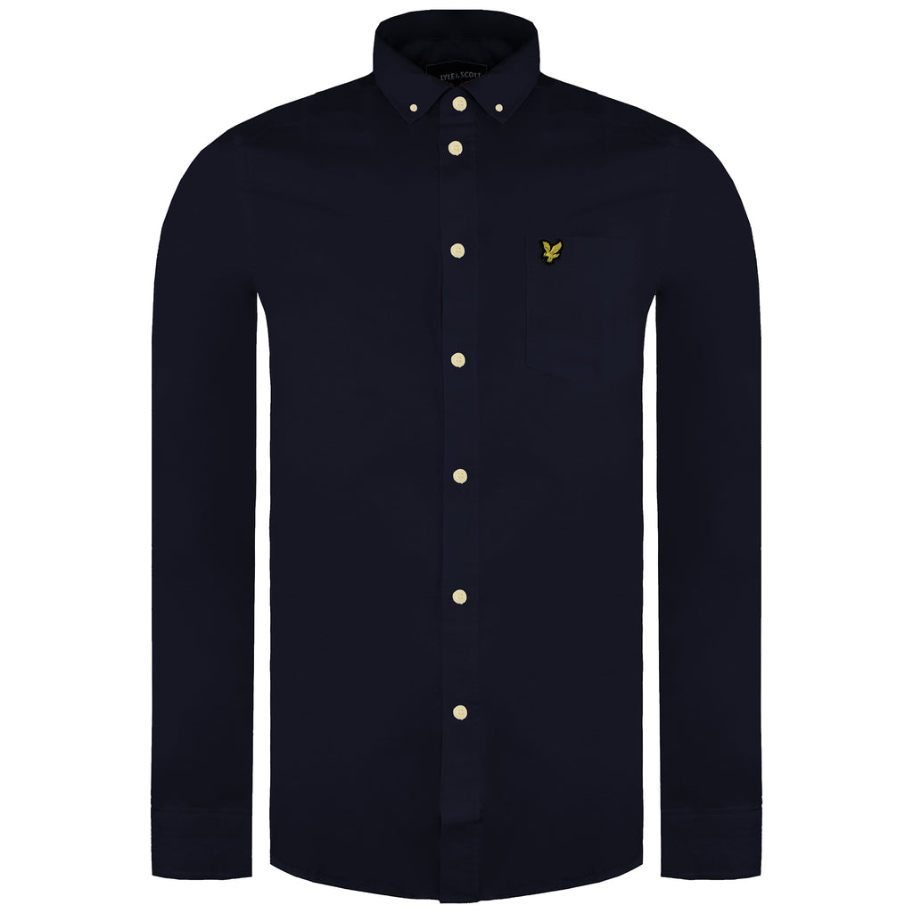 Lyle & Scott Light Weight Mens Navy Oxford Shirt