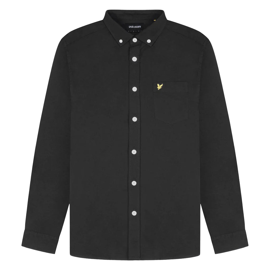 Lyle & Scott Light Weight Mens Black Oxford Shirt