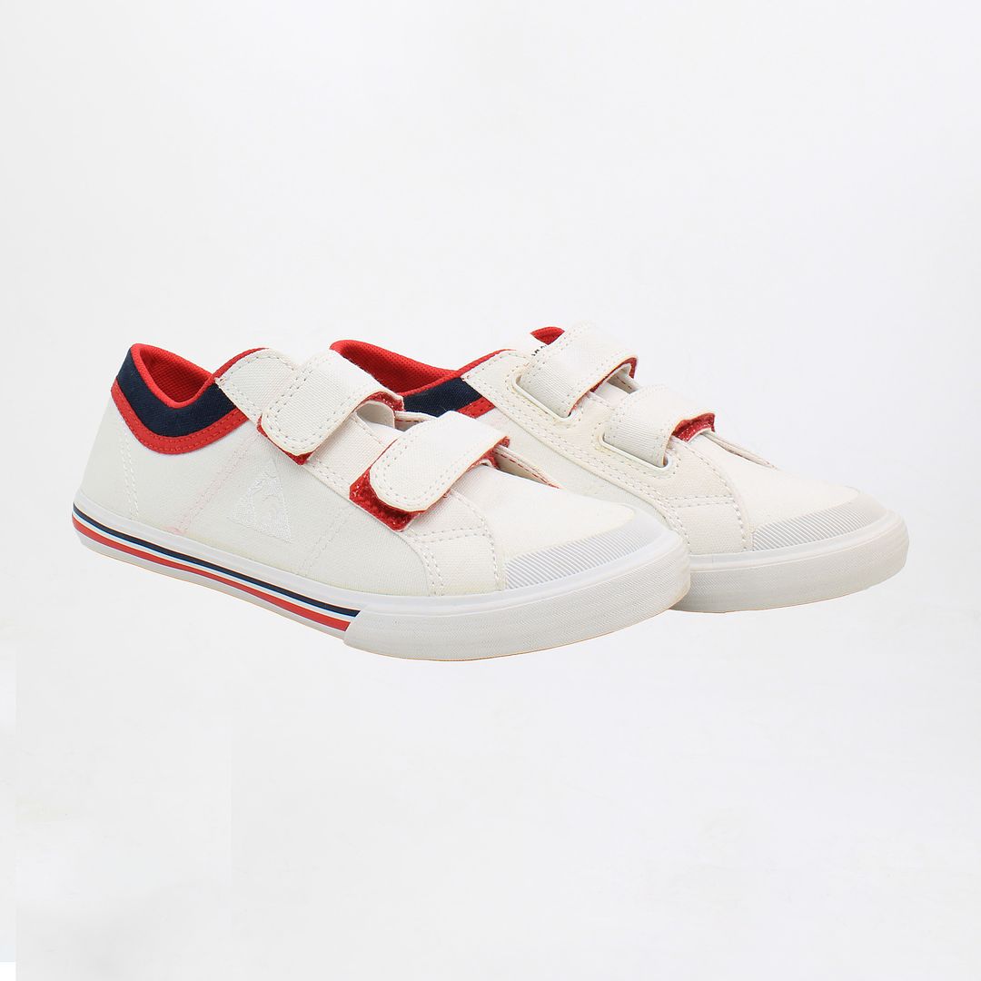 Le Coq Sportif Saint Gatan PS CVS Kids White Plimsolls - Dirty Marks