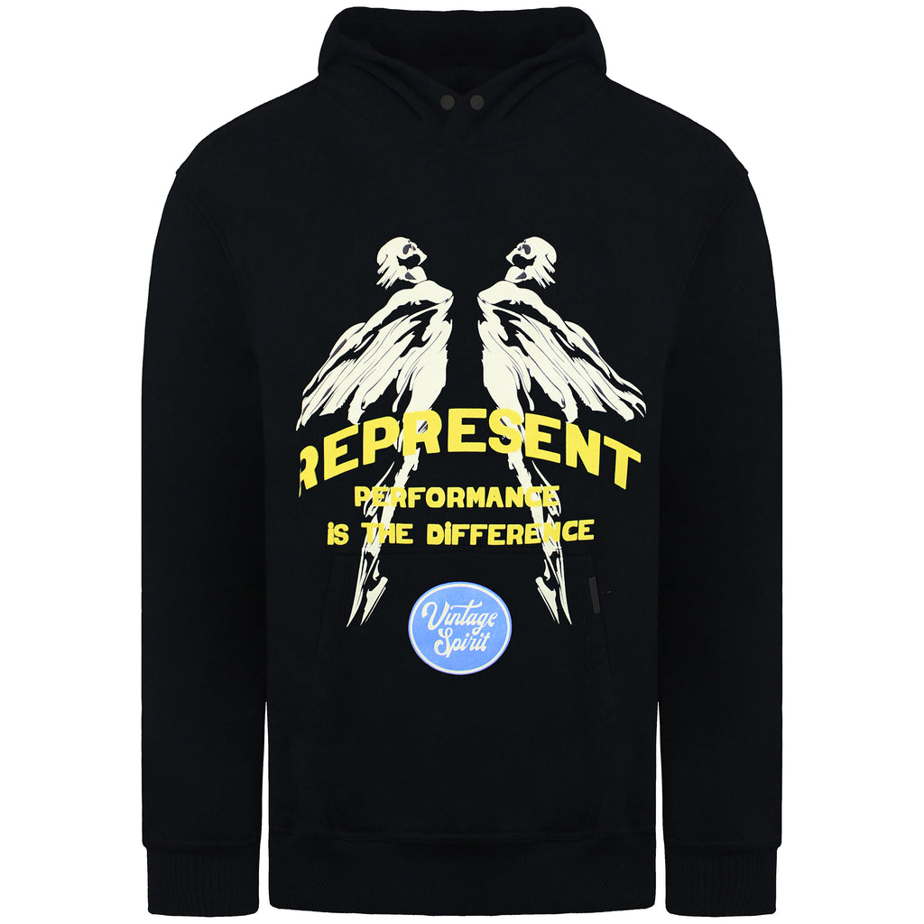 Represent Vintage Spirit Mens Jet Black Hoodie