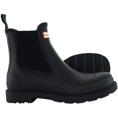 Hunter Commando Mens Black Chelsea Boots