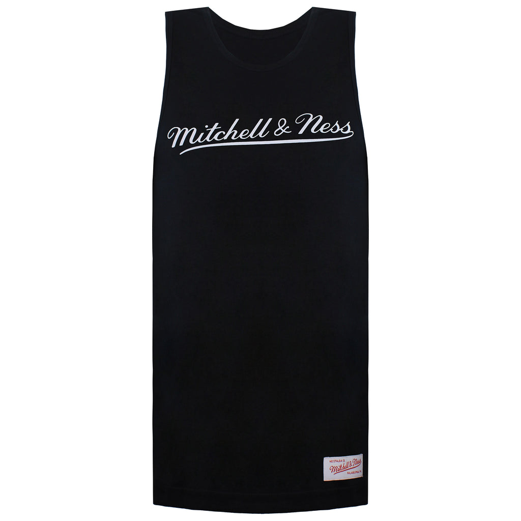 Mitchell & Ness Script Logo Mens Black Vest