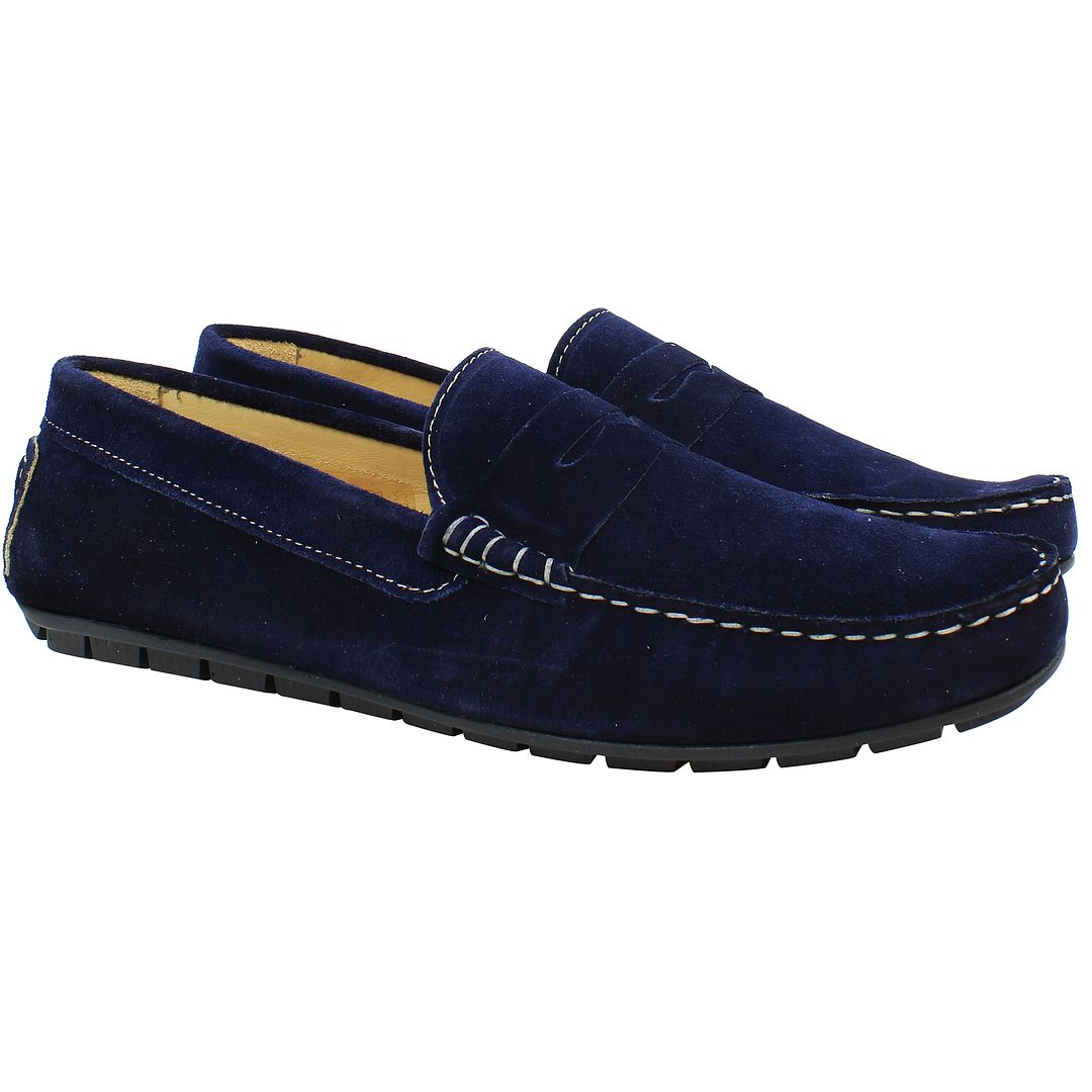 John White Monte Mens Navy Shoes