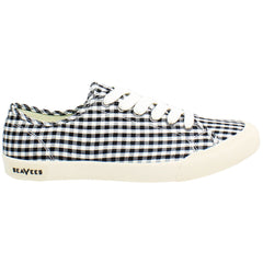 Seavees Monterey Americana Womens Black/White Plimsolls