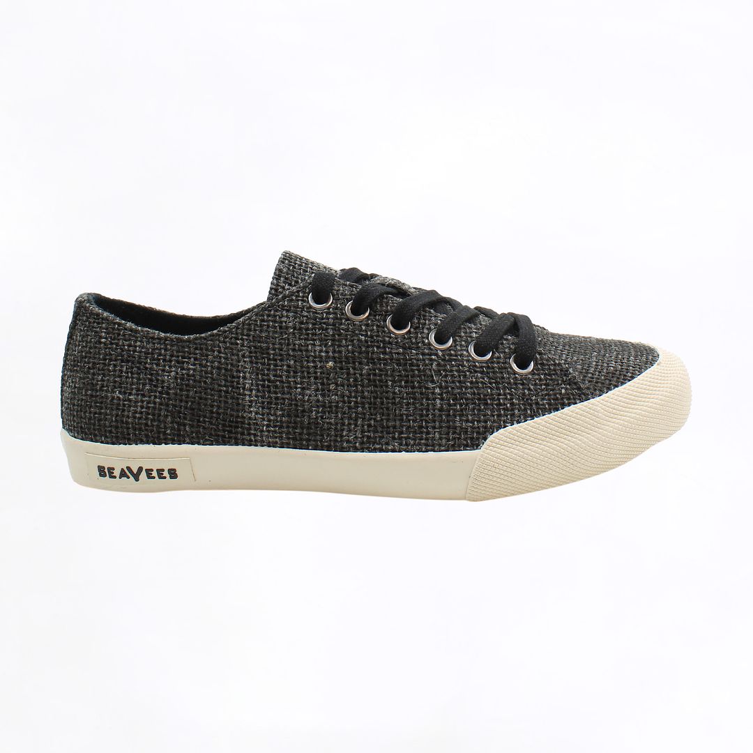 Seavees Monterey Raffia Womens Black Plimsolls NO BOX