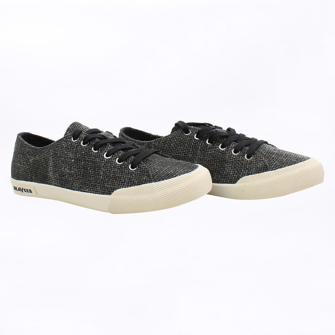 Seavees Monterey Raffia Womens Black Plimsolls NO BOX