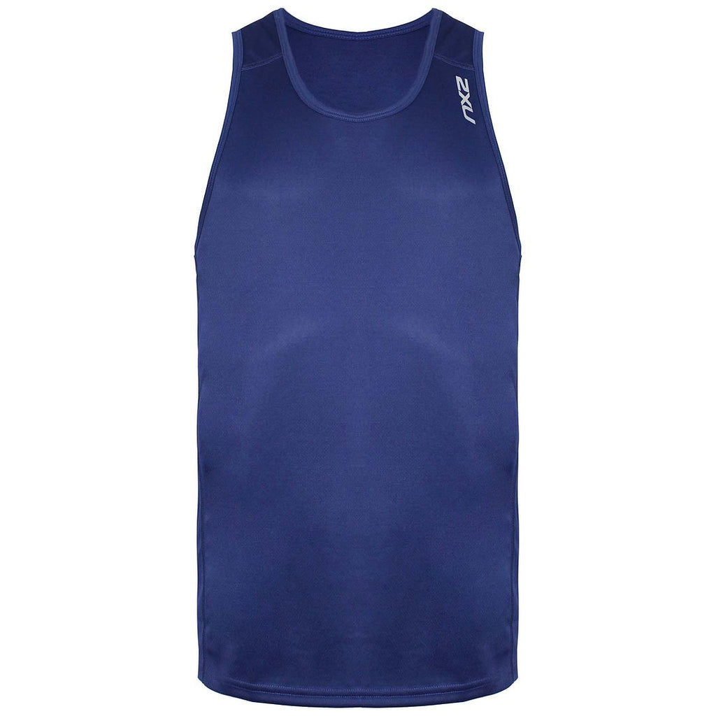 2XU BSR Active Singlet Mens Navy Blue Top