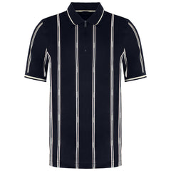 Ted Baker Sisons Mens Navy Striped Polo Shirt