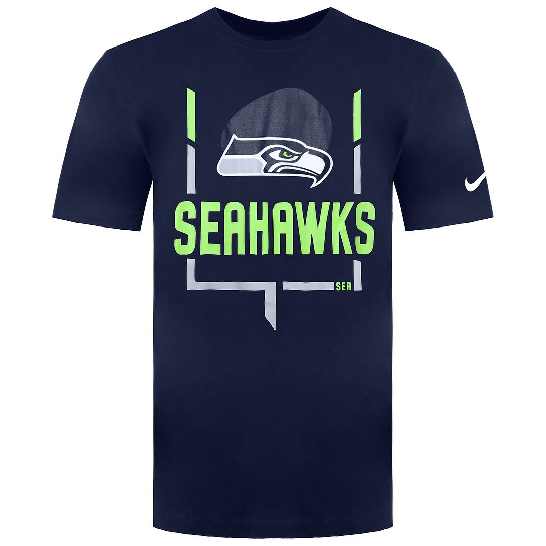 Nike NFL Seattle Seahawks Legend Goal Post Mens Navy T-Shirt